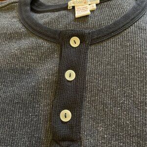 Carbon 2 Cobalt Long Sleeve Henley Shirt Men’s L thermal hiking base layer gray